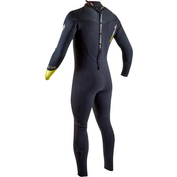 GUL Mens Response FX 3/2mm Back Zip Wetsuit RE1263B8 Black / Lime